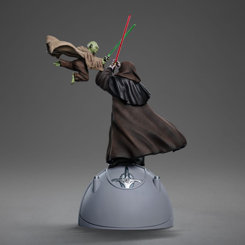 Statua Star Wars Deluxe Art Scale 1/10 Yoda contro l'Imperatore Palpatine (esclusiva CCXP 2024) 31 cm